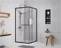 Душевое ограждение Azario MONAKO 1000х1000х1950 сдвижная дверь, прозрачное стекло 6 мм, профиль черный матовый (AZ-L47-100-MB-CL) AZ-L47-100-MB-CL