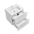 Комплект: Тумба под раковину Roca Pilar 60 подвесная, 2 ящика + раковина VICTORIA-N 600х460, белый  (Z.RU93.1.044.6) Z.RU93.1.044.6