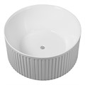 Ванна акриловая Azario GAMMA 1500x1500x580 отдельностоящая, круглая, рифленая, в комплекте с сифоном и металлической рамой, цвет белый (AZ-6707) AZ-6707