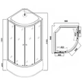 CS-888EATM/B-100 Душ. Кабина 1000x1000x2150 поддон 40 см CS-888EATM/B-100