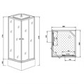 Душевая кабина Loranto 980х980х2150 белое заднее стекло, поддон 30 см, матовое стекло 4 мм, профиль хром матовый (CS-990ETM/W-100) CS-990ETM/W-100