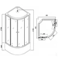 CS-985TM/W-90 Душ. Кабина 900x900x2150 поддон 26 см CS-985TM/W-90