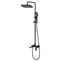 Душевая система Azario Lursy с квадратным тропическим душем, керамический картридж, шланг 150 см, черный матовый (AZ-K2349B) AZ-K2349B