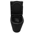 Унитаз-компакт Azario Black Queen 370х605х800 безободковый, с быстросъемным сиденьем микролифт, черный матовый (AZ-8380) AZ-8380