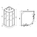 CS-981TM/W-100 Душ. Кабина 1000x1000x2150 поддон 14 см CS-981TM/W-100