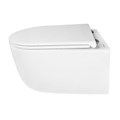 Унитаз подвесной Azario NATA 360х515х350 безободковый, система смыва "Скрытое Торнадо", с быстросъемным сиденьем "Микролифт" (AZ-5102T-WHT) AZ-5102T-WHT