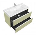 Комплект: Тумба под раковину Roca Ona Olive 1000 подвесная, 2 ящика + раковина ONA 100х46, оливковый матовый (Z.RU93.1.045.9) Z.RU93.1.045.9