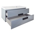 Комплект Azario ZENA Тумба 100/2 1000х450х585 подвесная, с раковиной CLASSIK 100, серый, ручка золото (CS00097710) CS00097710