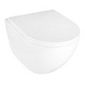 Унитаз подвесной Azario Trevi 495х360х390 безободковый, слив "Скрытое Торнадо", в комплекте с сидением микролифт, белый (AZ-0093UQ3) AZ-0093UQ3