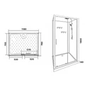 CS-3010TM/W-120R Душ. Кабина 1200x800x2150 поддон 14 см CS-3010TM/W-120R