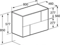 Комплект PILAR 800 бел + раковина MILA (A857669472 + 7.3270.0.B00.0 + A857674522) Z.RU93.1.044.8