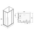CS-3008TM/W-120R Душ. Кабина 1200x800x2150 поддон 14 см CS-3008TM/W-120R