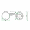 Димион - Зеркало круглое 600х45 c LED диммером, подогревом, сенсорный выключатель, матовый черный 2700k-4000k-6500k (11Вт) АZ-LED010625 АZ-LED010625