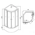 CS-881EB26TM/W-90 Душ. Кабина 900x900x2150 поддон 26 см CS-881EB26TM/W-90