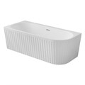 Ванна акриловая Azario LAGO GARDA 1500х750х580 пристенная, рифленая, левосторонняя,  в комплекте с сифоном и металлической рамой (AZ-6724-A2 L 15075) AZ-6724-A2 L 15075