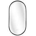 Зеркало Azario Блейк 500х1000, овальное, с подсветкой и диммером, 3 режима, сенсорный выключатель, с подогревом, черный матовый (АZ-LED011125) АZ-LED011125