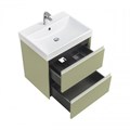 Комплект: Тумба под раковину Roca Ona Olive 600 подвесная, 2 ящика + раковина ONA 60х46, оливковый матовый (Z.RU93.1.045.5) Z.RU93.1.045.5