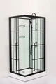 Душевая кабина Loranto 900x900x2150 без крыши, правосторонняя, белое заднее стекло, поддон 14 см, прозрачное стекло 4 мм, профиль черный (CS-3008TM/W-90R) CS-3008TM/W-90R