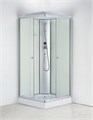 Душевая кабина Loranto 880х880х2150 белое заднее стекло, поддон 14 см, матовое стекло 4 мм, профиль хром матовый (CS-992EATM/W-90) CS-992EATM/W-90