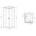 CS-992EATM/W-90 Душ. Кабина 900x900x2150 поддон 14 см CS-992EATM/W-90