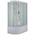 Душевая кабина Loranto 1180x780x2150 правосторонняя, белое заднее стекло, поддон 40 см, матовое стекло 4 мм, профиль белый (CS-887EDTM/W-120) CS-887EDTM/W-120