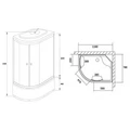 CS-887EDTM/W-120 Душ. Кабина 1200x800x2150 ПРАВАЯ,поддон 40 см CS-887EDTM/W-120