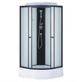 Душевая кабина Loranto 980х980х2150 белое заднее стекло, поддон 26 см, матовое стекло 4 мм, профиль черный (CS-881EC26TM/W-100) CS-881EC26TM/W-100