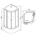 CS-881EC26TM/W-100 Душ. Кабина 1000x1000x2150 поддон 26 см CS-881EC26TM/W-100