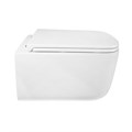 Унитаз подвесной Azario BACIO 340х485х350 безободковый, система смыва "Скрытое Торнадо", с быстросъемным сиденьем "Микролифт" (AZ-5103T-WHT) AZ-5103T-WHT