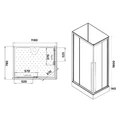 CS-3008TM/W-120L Душ. Кабина 1200x800x2150 поддон 14 см CS-3008TM/W-120L