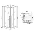 CS-3008TM/W-100L Душевая кабина 1000x1000x2150 поддон 14 см CS-3008TM/W-100L