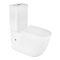 Унитаз-компакт Azario RIANO 355х620х790 напольный, безободковый, слив "Торнадо" с быстросъемным сиденьем "Микролифт" (AZ-1307A) AZ-1307A
