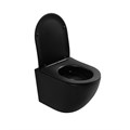 Унитаз ABBER Bequem AC1100TMB подвесной черный матовый, безободковый, смыв торнадо AC1100TMB