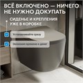 Унитаз ABBER Bequem AC1101TMG подвесной серый матовый, безободковый, смыв торнадо AC1101TMG