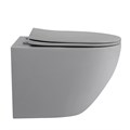 Унитаз ABBER Bequem AC1101TMG подвесной серый матовый, безободковый, смыв торнадо AC1101TMG