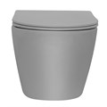 Унитаз ABBER Bequem AC1101TMG подвесной серый матовый, безободковый, смыв торнадо AC1101TMG
