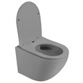 Унитаз ABBER Bequem AC1101TMG подвесной серый матовый, безободковый, смыв торнадо AC1101TMG