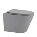 Унитаз ABBER Bequem AC1102MG подвесной серый матовый, безободковый AC1102MG