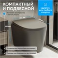 Унитаз ABBER Bequem AC1102TMG подвесной серый матовый, безободковый, смыв торнадо AC1102TMG