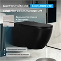 Унитаз ABBER Bequem AC1108PMB подвесной черный матовый с импульсным смывом AC1108PMB
