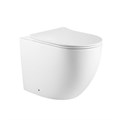 Унитаз ABBER Bequem AC1111TMW приставной белый матовый, безободковый, смыв торнадо AC1111TMW
