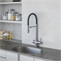 Смеситель для кухонной мойки DQ с фильтром графит (DA1462506Grey) DA1462506Grey