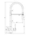 Смеситель для кухонной мойки DQ с фильтром сатин (DA1462504Satin) DA1462504Satin