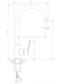 Смеситель для кухни DQ Leipzig высокий хром (DA1762401) DA1762401