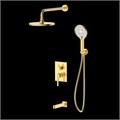 Душевая система для ванны и душа DQ Bonn встраиваемая с изливом мат.золото (DA1705607) DA1705607