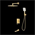 Душевая система для ванны и душа DQ Dortmund встраиваемая с изливом мат.золото(DA1715607) DA1715607