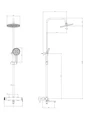 Душевая система со смесителем DQ K?ln хром (DA1753701) DA1753701