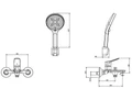 Смеситель для ванны с душем DQ Leipzig короткий излив хром (DA1763201) DA1763201