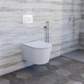 Унитаз подвесной безободковый (торнадо) DQ Schille 570*430*360мм, сиденье микролифт, белы (DT1466516) DT1466516