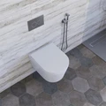 Унитаз подвесной безободковый (торнадо) DQ Schille 570*430*360мм, сиденье микролифт, белы (DT1466516) DT1466516
